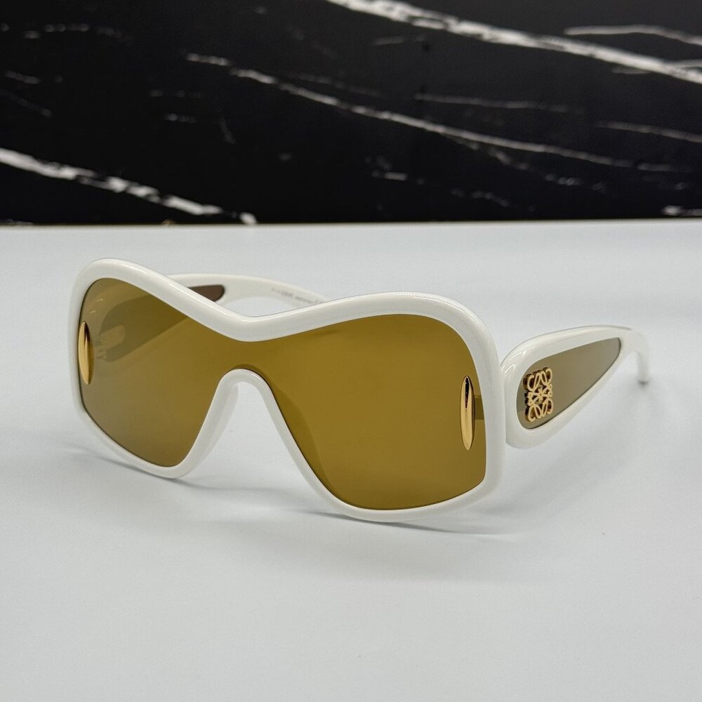 NEW LOEWE LW40131I 25G WHITE/GOLD UNISEX SUNGLASSES LOEWE